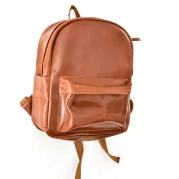 Leather Backpack Grand Prix Model - Light Brown Color